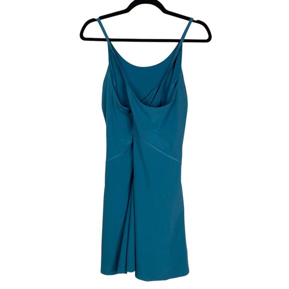 Athleta Infinitey Teal Blue Cross Back Pickleball Romper Shorts Mini Dress SZ M - Picture 8 of 10